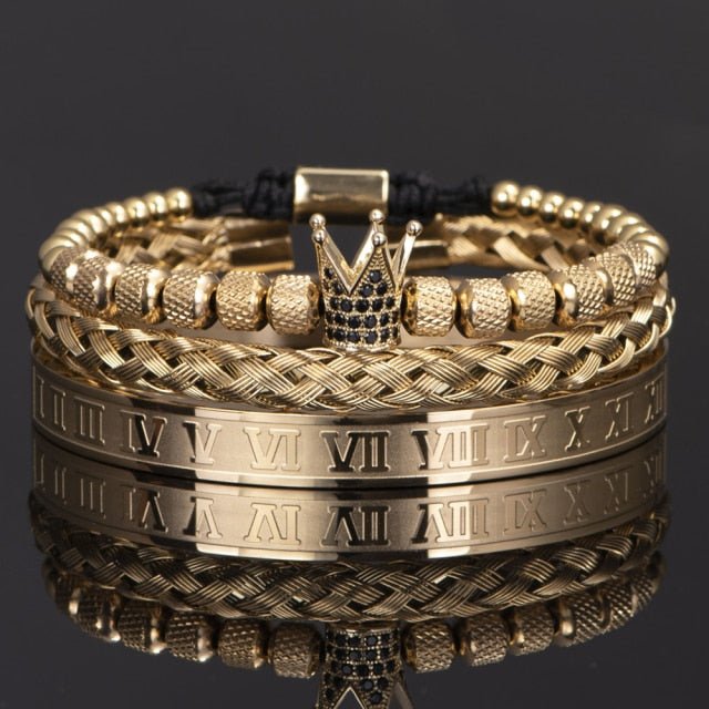 Crown Bracelet Set Men