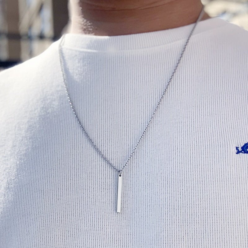 Minimalist Stainless Steel Necklace Men