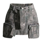 Deconstructed Cargo Pocket Mini Skirt