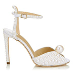 Elegant Pearl Stiletto Sandals