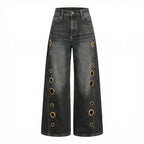 Luna Cutout Wide Leg Jeans