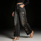 Luna Cutout Wide Leg Jeans