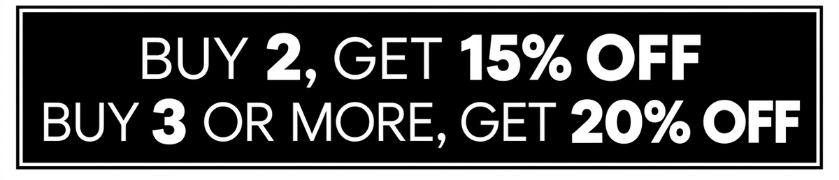 Offer label with black inside the border, white text, and a white background outside the border