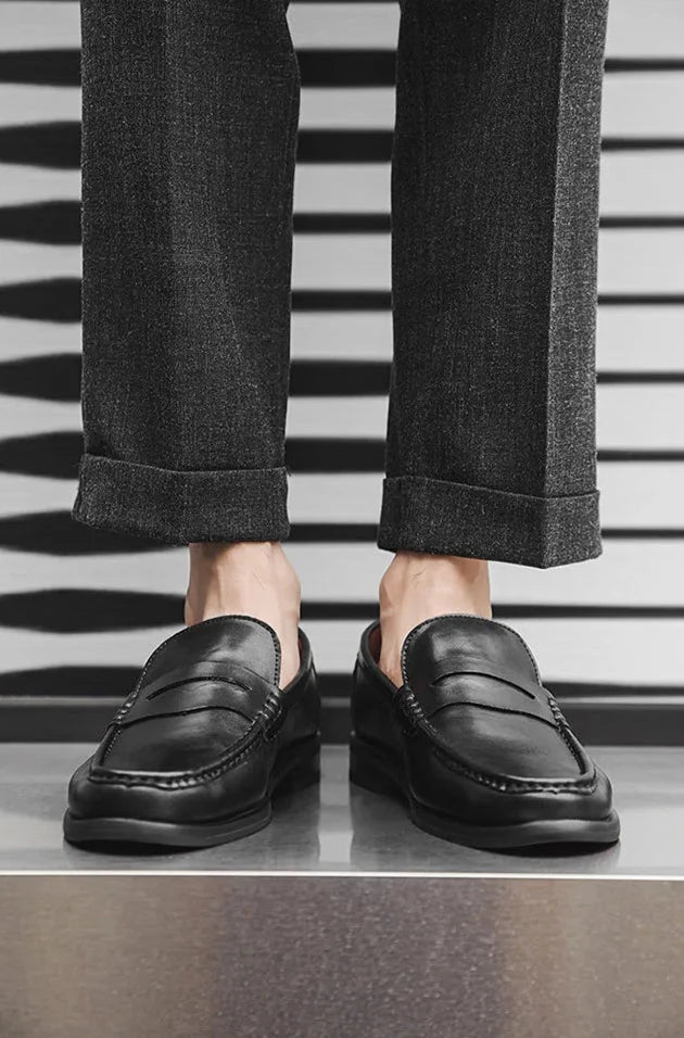 PU Leather slip on casual loafers