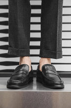 PU Leather slip on casual loafers