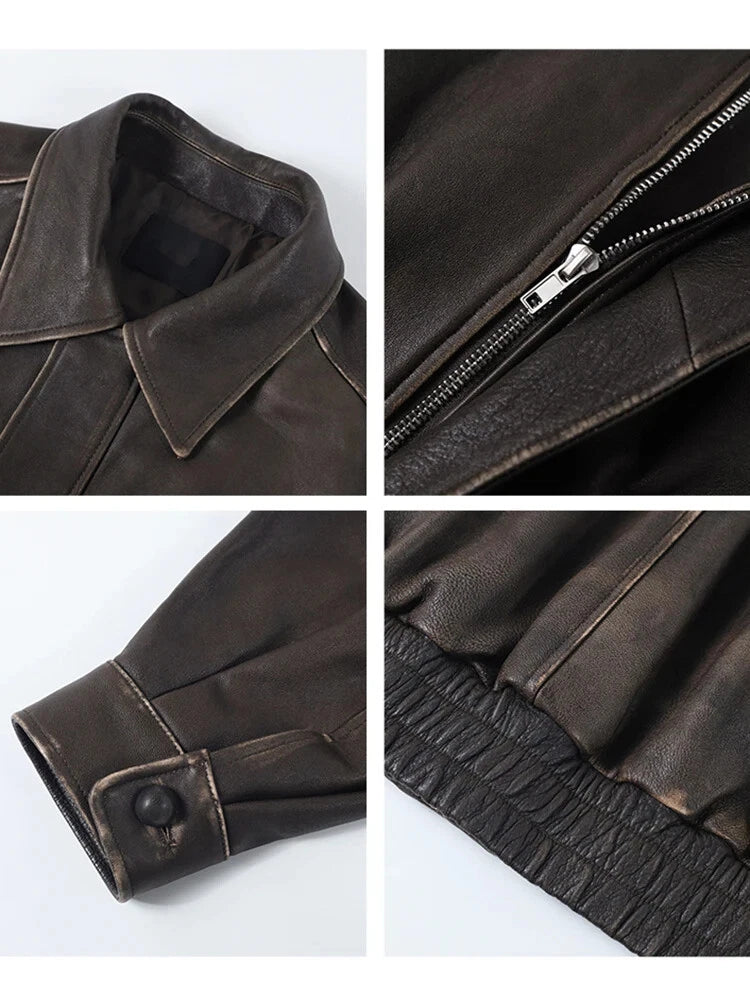 Women's Retro Oversized Distressed Jacket