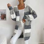 Patchwork Knitted Long Sweater