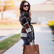 Check Belted Coat