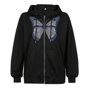Rhinestone Butterfly Pullover
