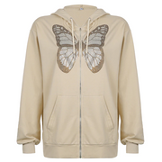 Rhinestone Butterfly Pullover