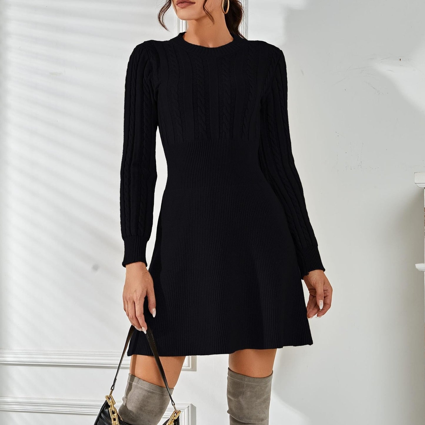 Long Sleeve Knitted Dress