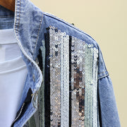 Lusso Sequin Denim Jacket