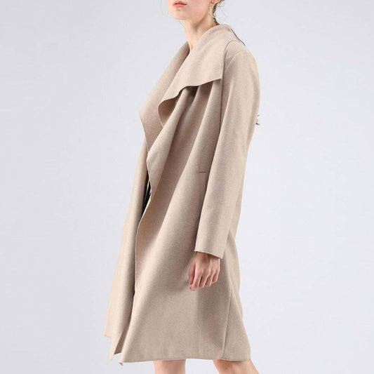 Front Wool-Blend Coat