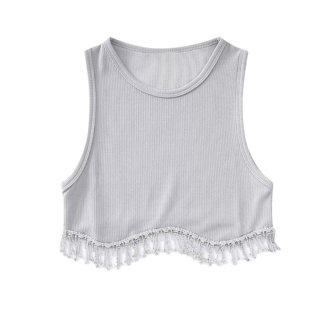 Diamond Tassel Crop Top