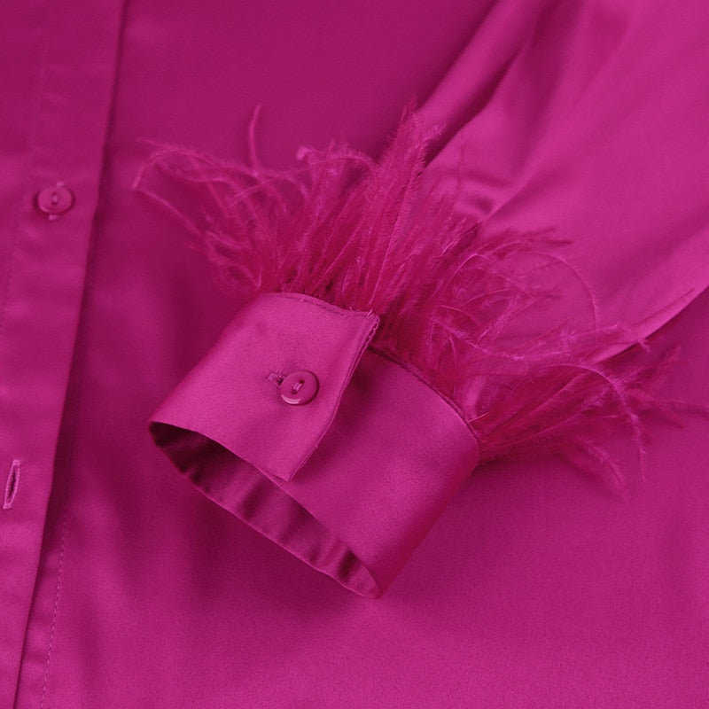 Elegant Feather Shirt
