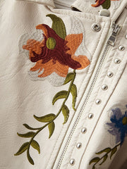 Retro Flora Leather Jacket