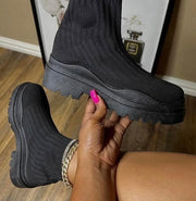 Rossi Knitted Ankle Boots