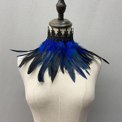 Faux Feather Choker