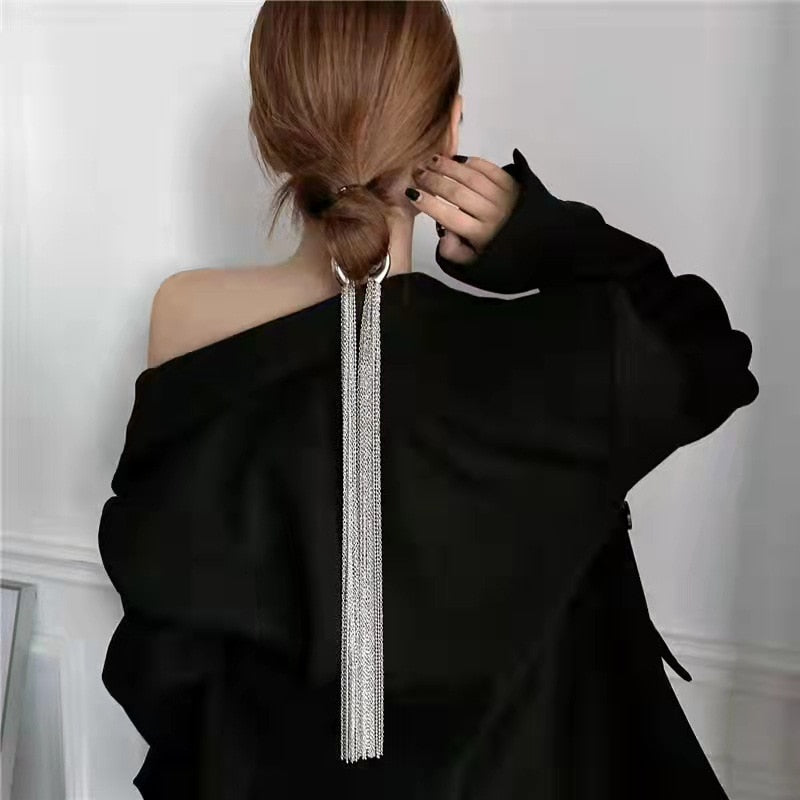 Metal Tassel Hair Clip