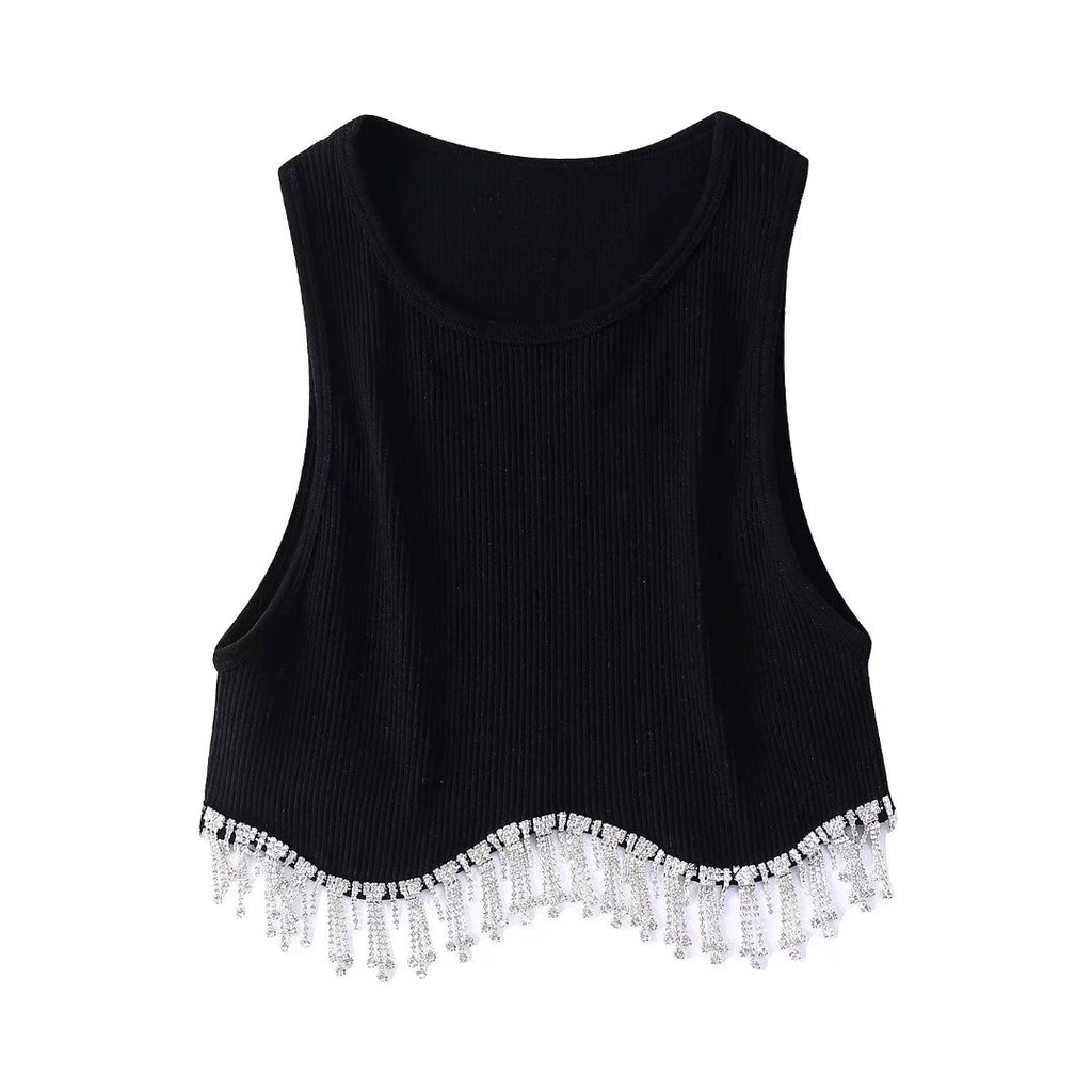 Diamond Tassel Crop Top