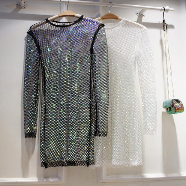 Shiny Party Dress Net