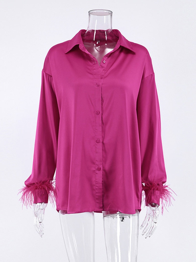 Elegant Feather Shirt