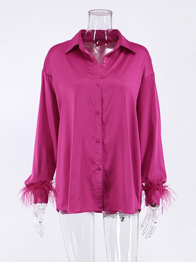 Elegant Feather Shirt