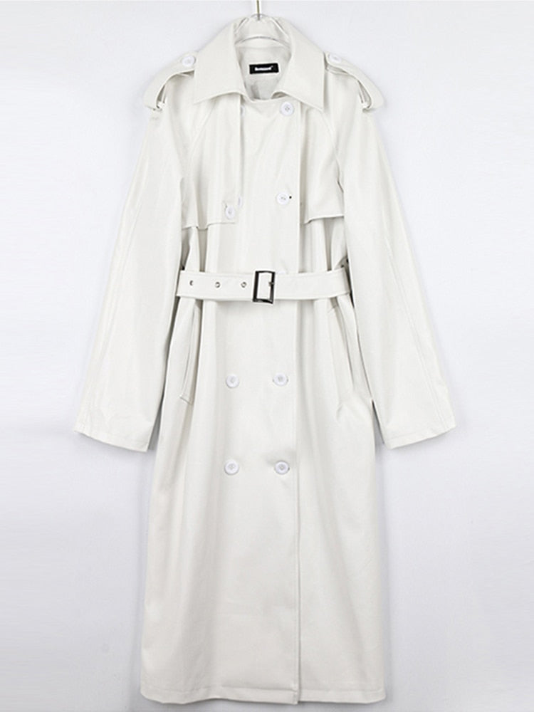 Leather Franco Trench Coat