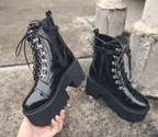 Leather Chain Boots