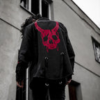 Skull Black Denim Rock Jacket