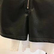 Fleur Leather Shorts