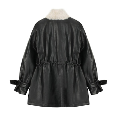 Lambs Wool Leather Jacket