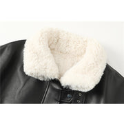 Lambs Wool Leather Jacket