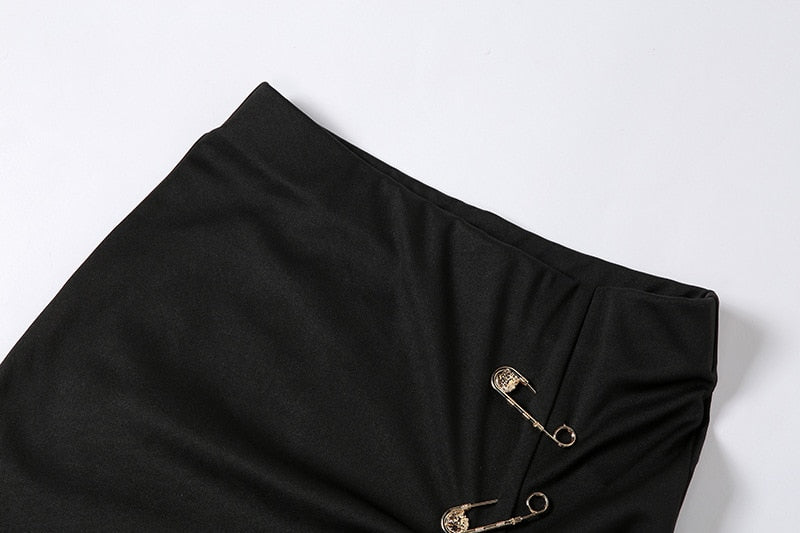Black Aesthetic Long Skirt