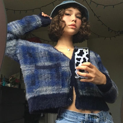 Fuzzy Knitted Cardigan