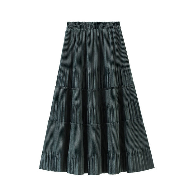 Vintage Long Velvet Skirt