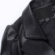 Leather Skirted Coat