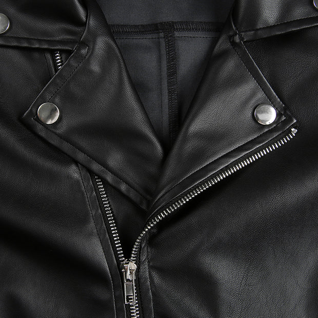 Punk Cropped Leather Jacket