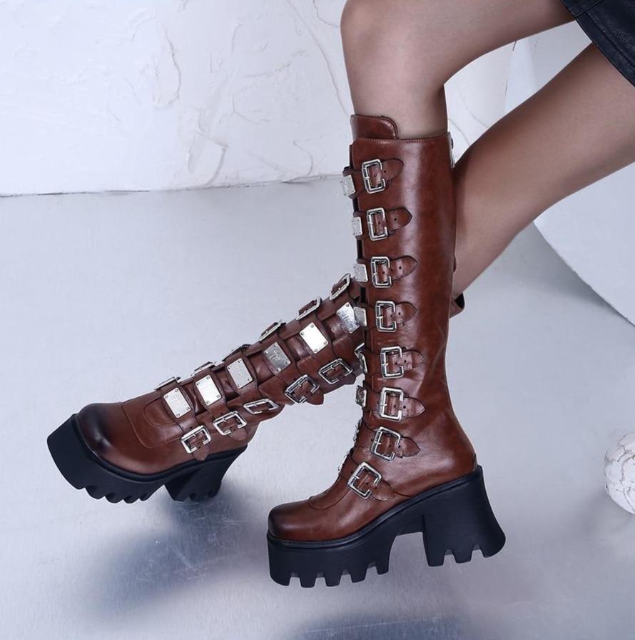 Metal Long Boots