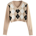 Crop Geometric Sweater