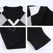 Plaid Knitted Sweater