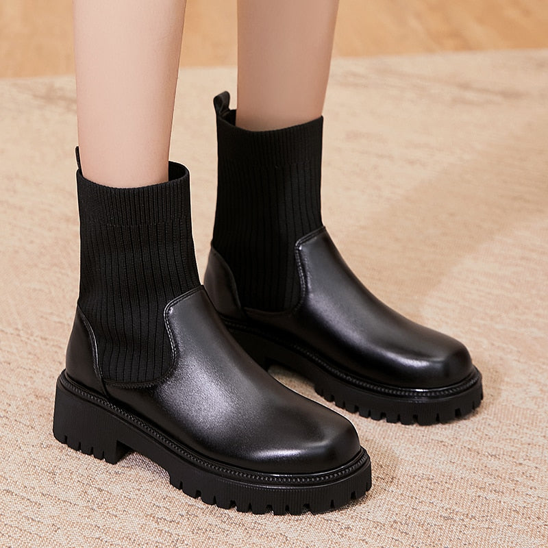 Elastic Martin Boots