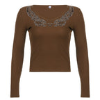 Grunge Rhinestone Crop Top