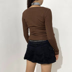 Grunge Rhinestone Crop Top