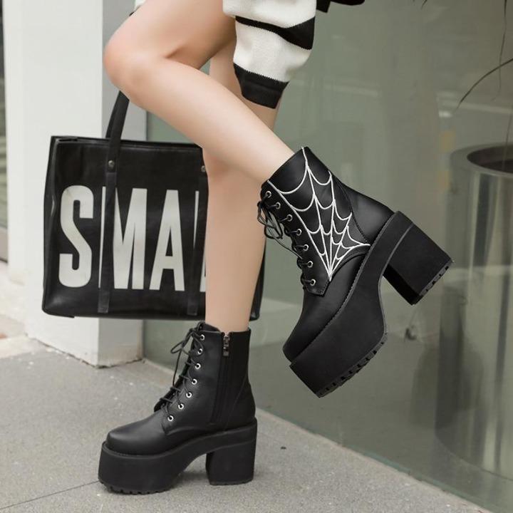 Web Ankle Boots