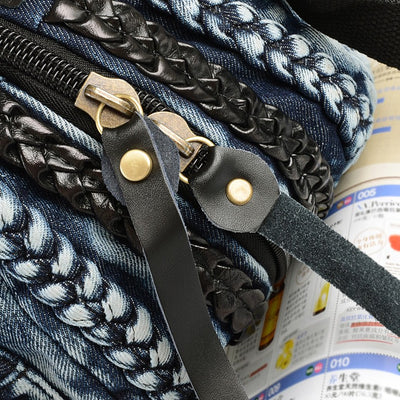 Smooth Denim Shoulder Bag