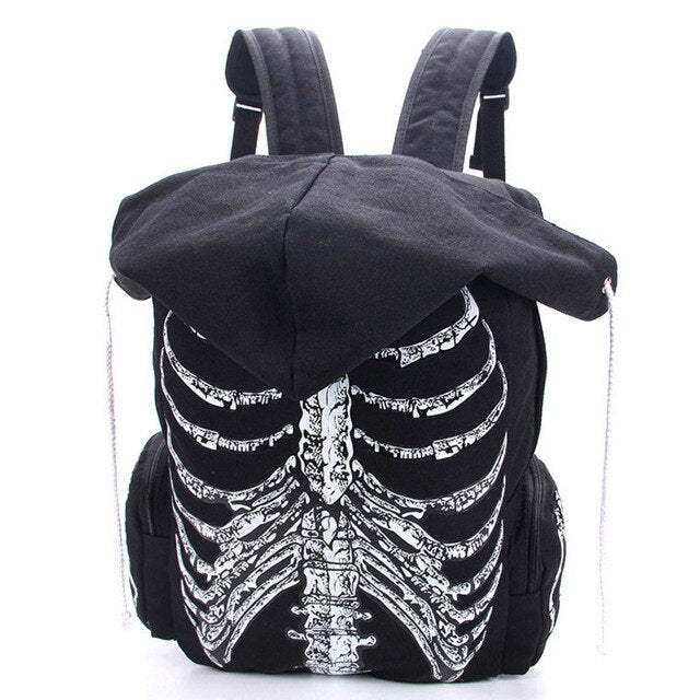 Skeleton Hooded Backpack